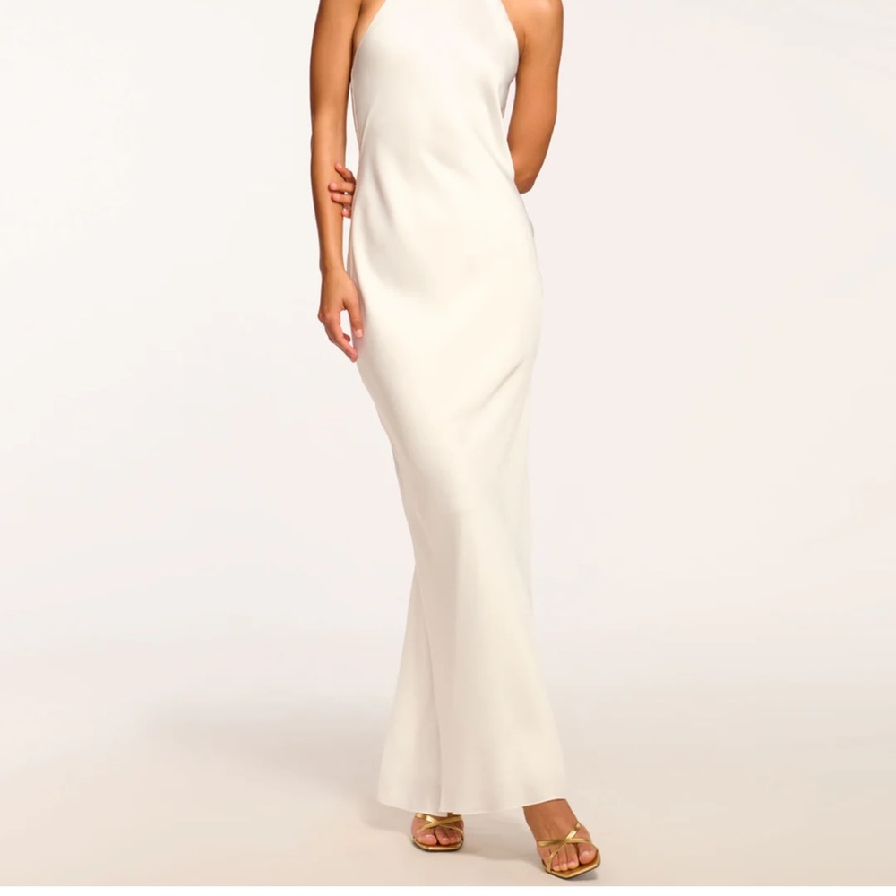 Ramy Brook Ivory Halter Maxi Dress